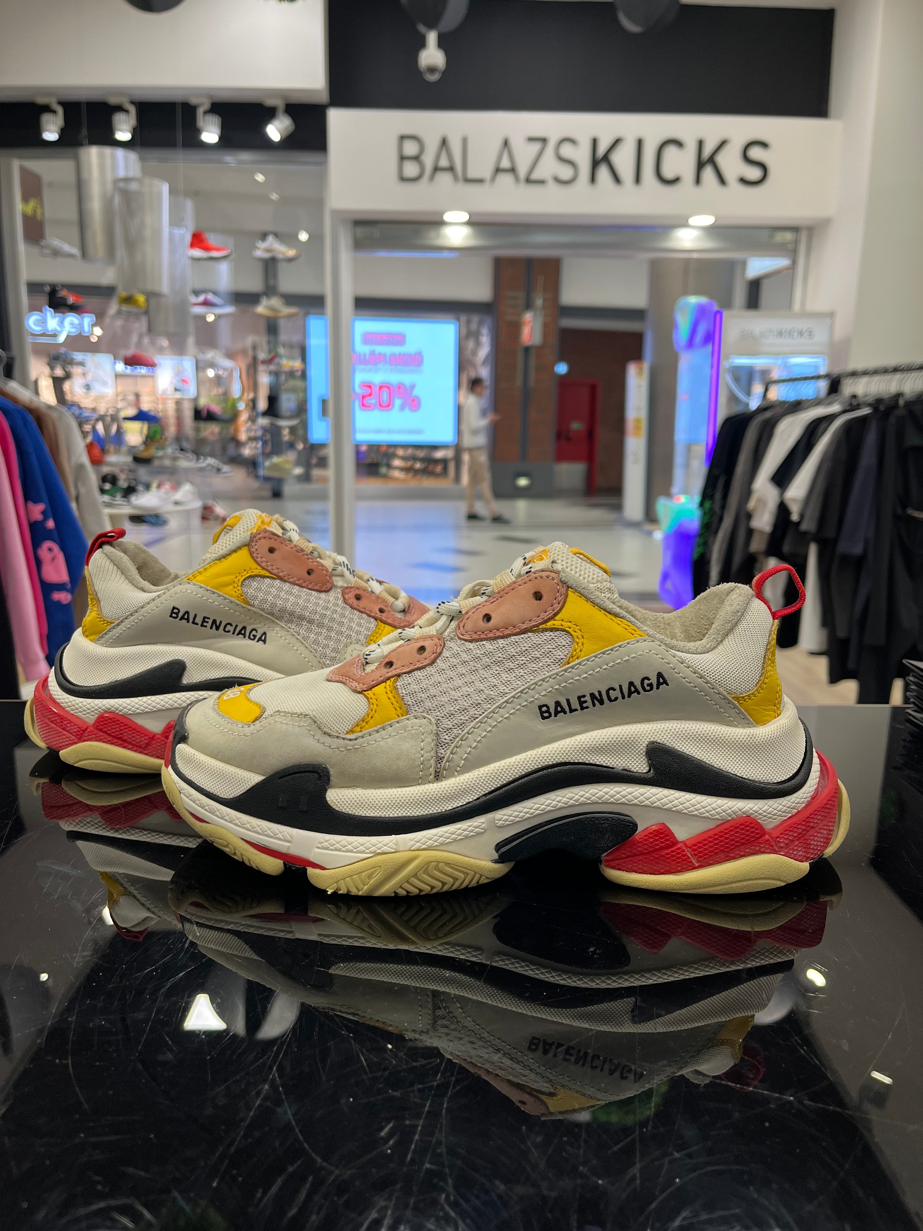 USED - Balenciaga Triple S Yellow Red Beige (38)
