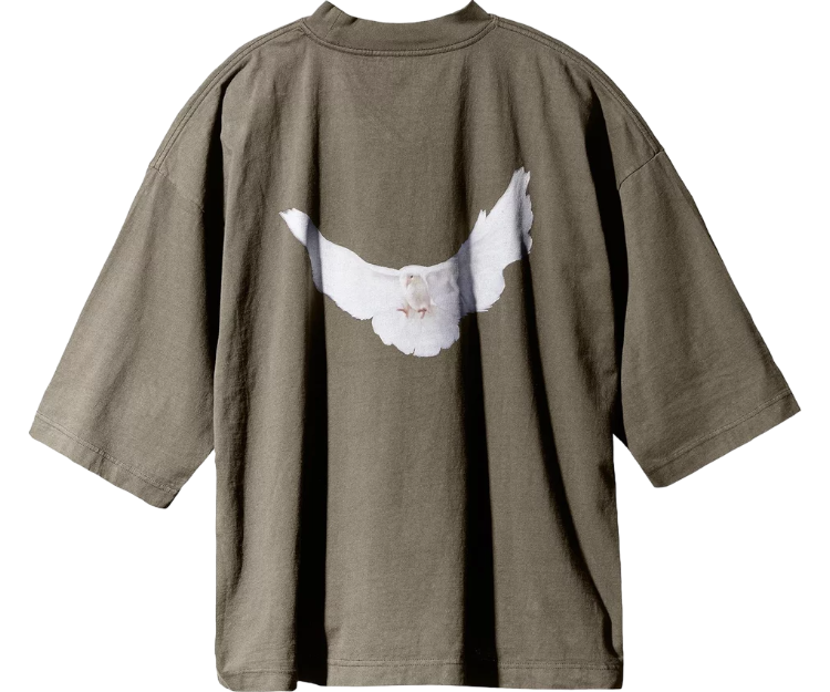 Tricou Yeezy Gap Engineered by Balenciaga Dove cu mâneci 3/4 Bej
