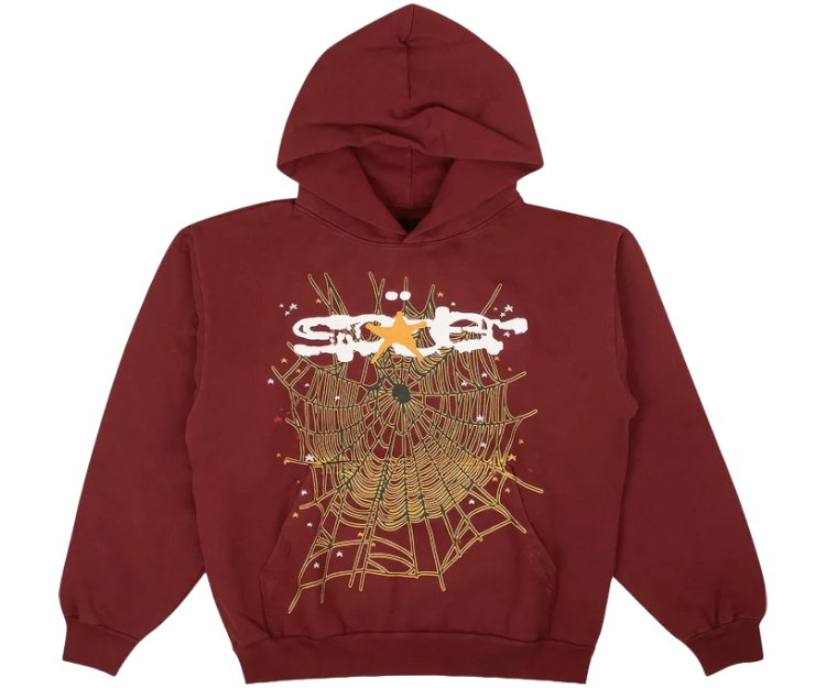 Sp5der Hoodie 'Maroon'