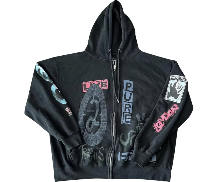 Travis Scott Union O2 Full Zip Up Hoodie