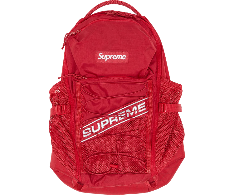 Supreme Logo Backpack Red