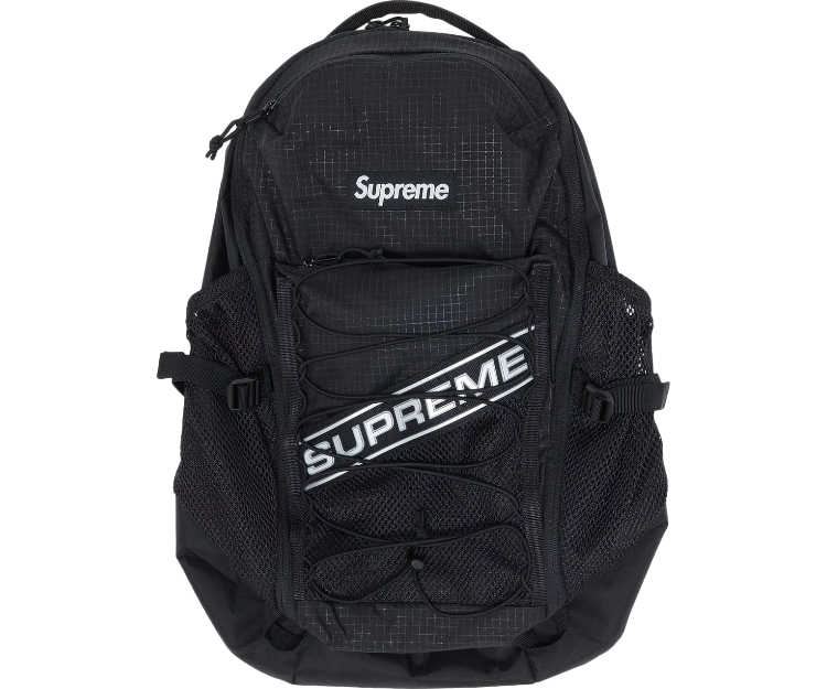 Supreme Logo Backpack Black