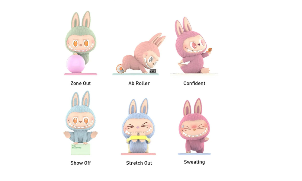 -EREDETI- Pop Mart Labubu The Monsters Lazy Yoga Series Figures