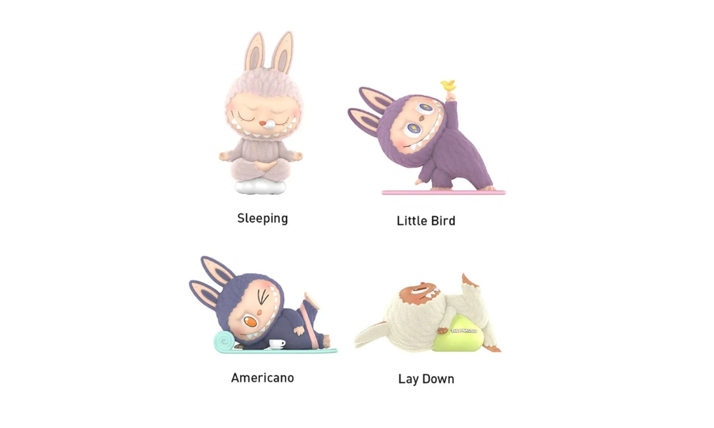 -EREDETI- Pop Mart Labubu The Monsters Lazy Yoga Series Figures