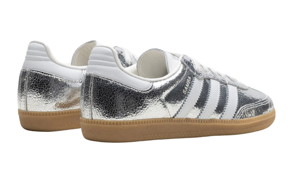 adidas Samba OG Silver Metallic Cracked Leather