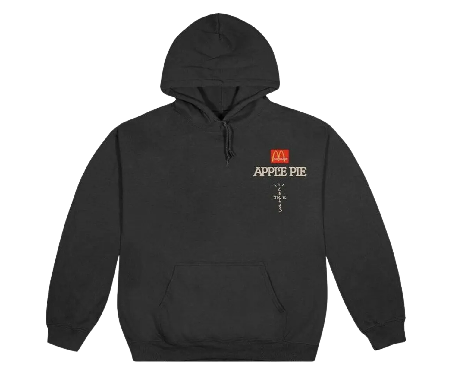 トップス TRAVIS SCOTT Apple pie hoodie black 20FW Travis Scott x McDonald's Apple Pie Hoodie Washed Black