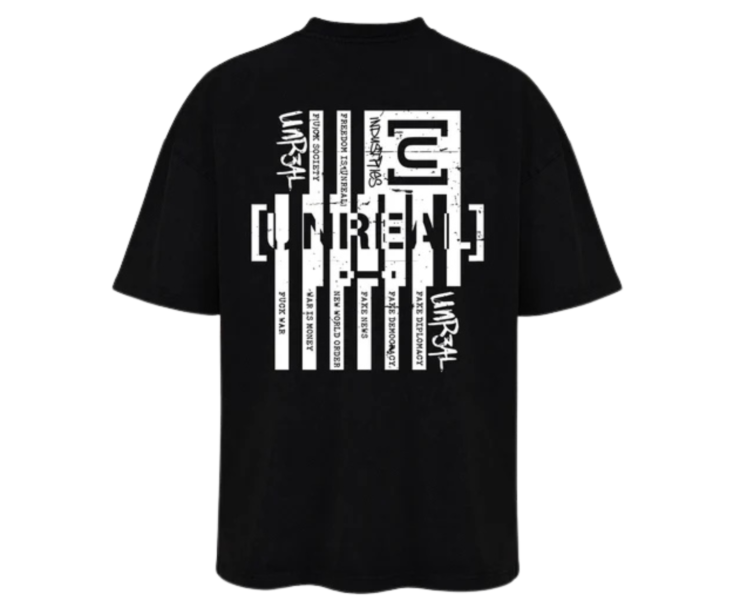 UNREAL FLAG Tee Jet Black