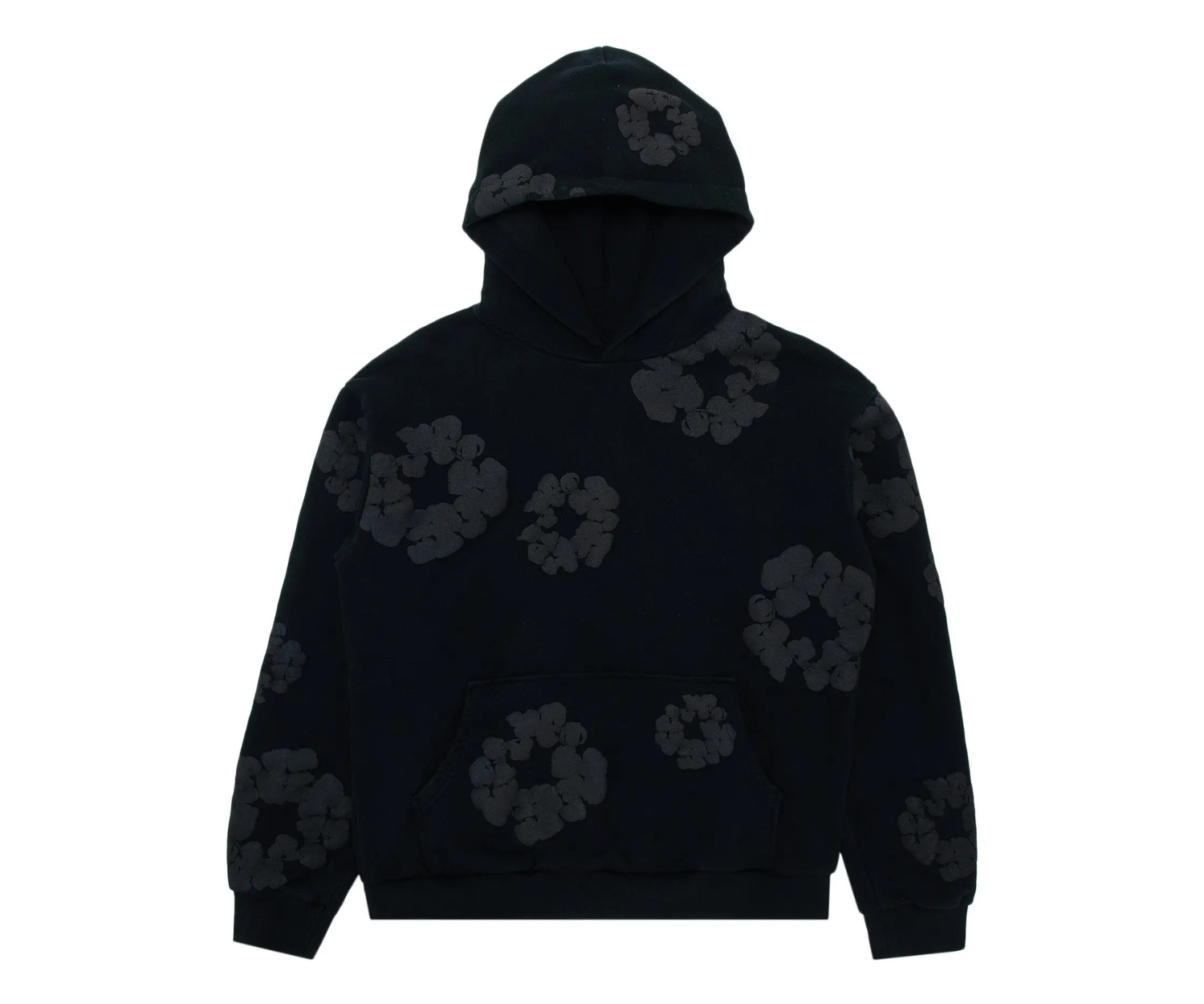 Denim Tears Cotton Wreath Hooded Sweatshirt Black Monochrome