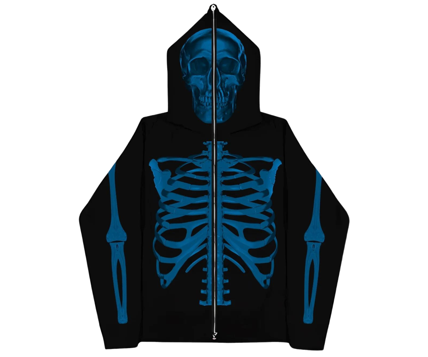 Psycho Budapest Fullzip Skeleton Hoodie 'Blue'