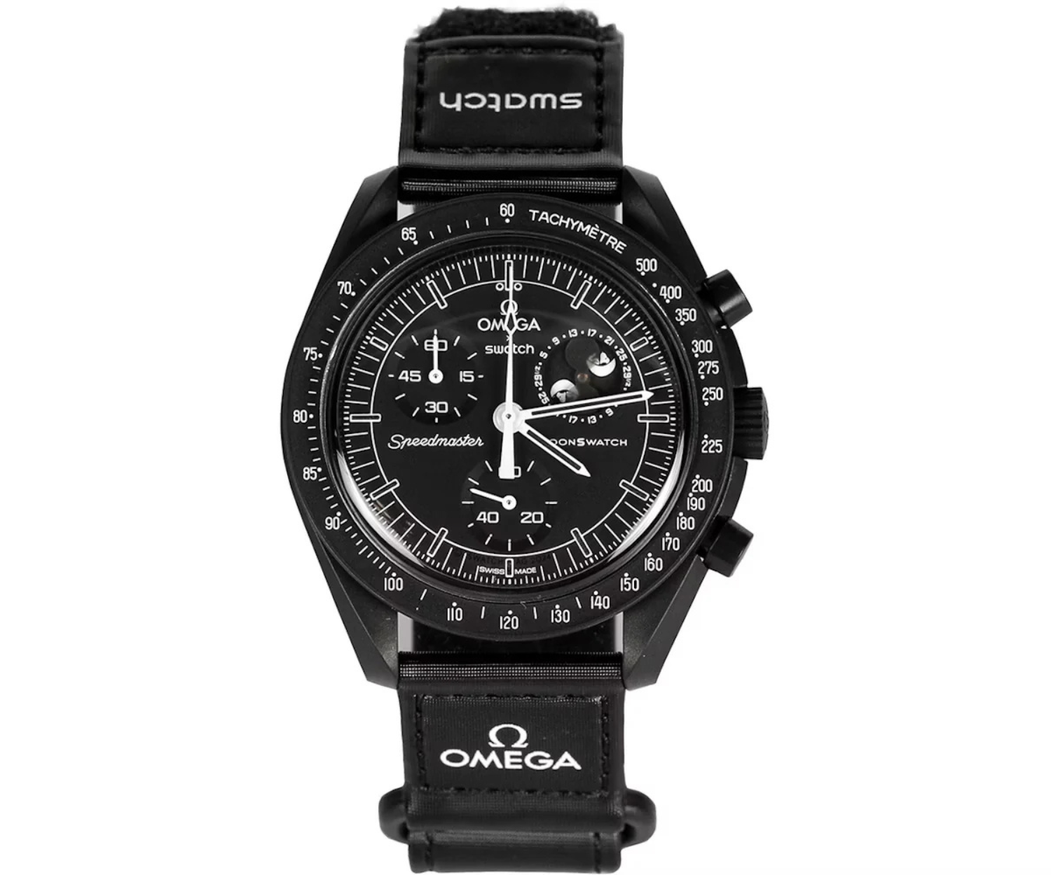Swatch X Omega Bioceramic Moonswatch Mission To Moonphase Snoopy Black swatch-x-omega-bioceramic-moonswatch-mission-to-moonphase-snoopy-black