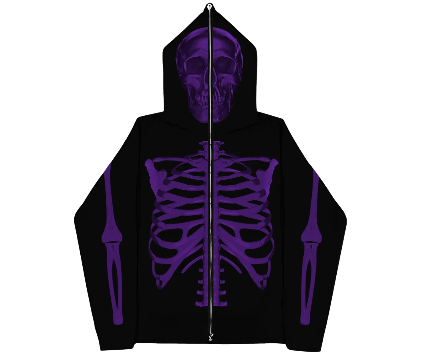 Psycho Budapest Fullzip Skeleton Hoodie 'Purple'