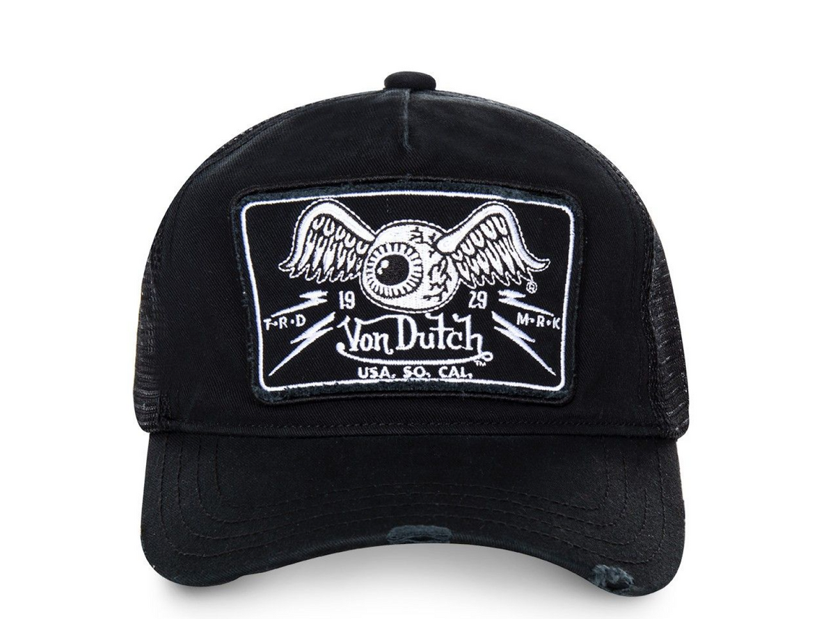 Von Dutch Square Patch Black Trucker