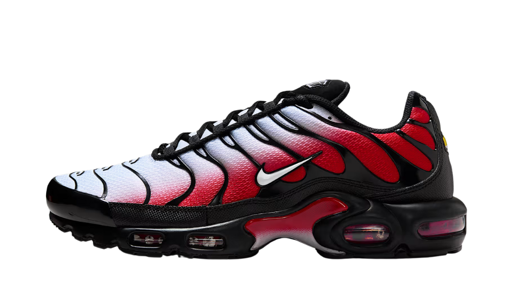 NIKE AIR MAX PLUS Pure Platinum University Red