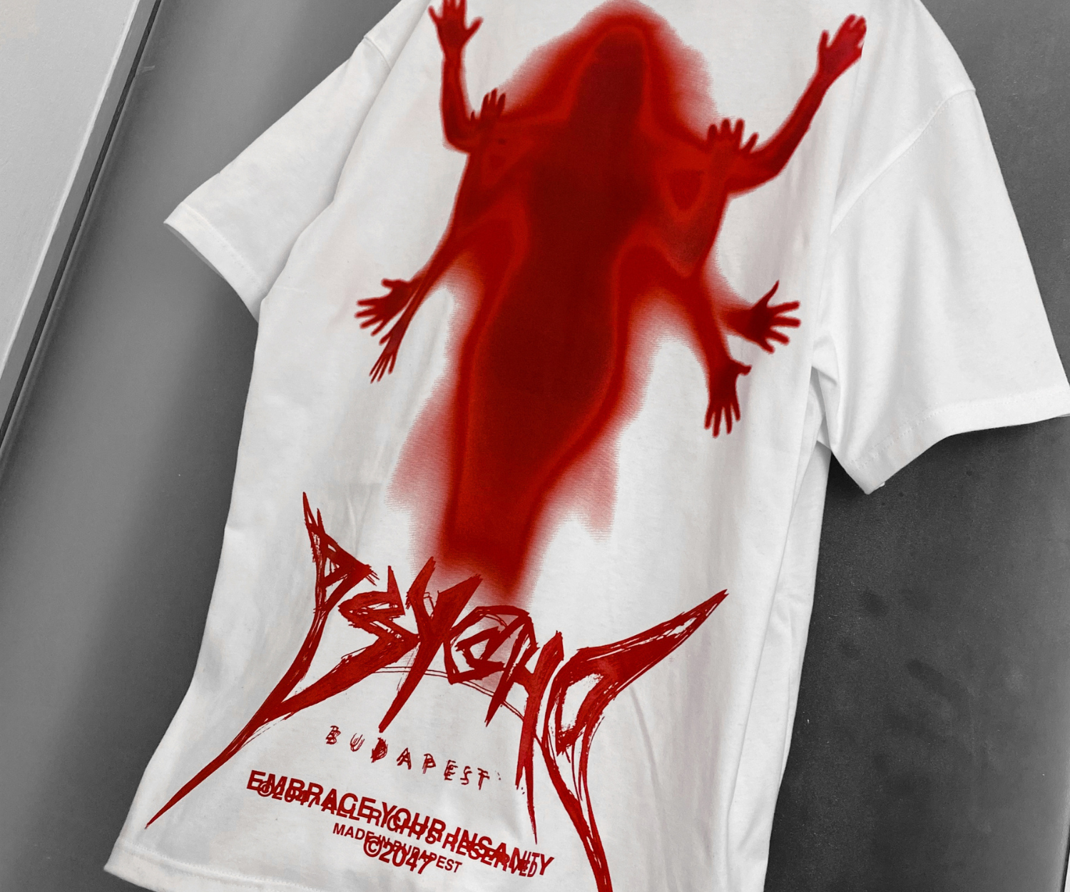 Psycho Budapest Arms White Red T-shirt