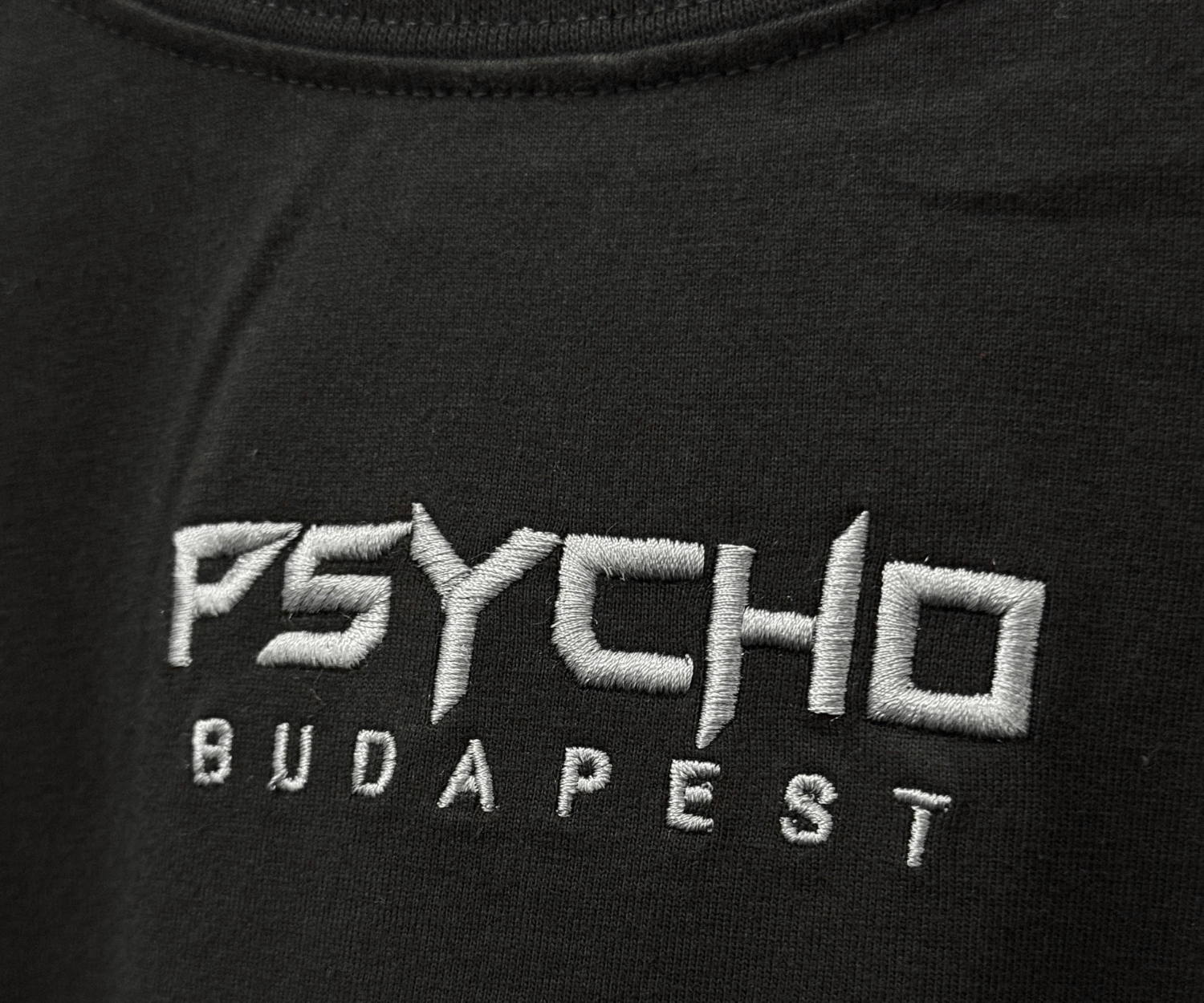 Psycho Budapest Grey Metal Logo Tshirt
