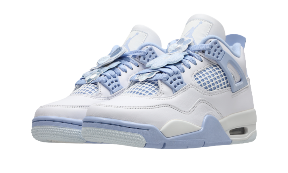 Air Jordan 4 Retro White Aluminum Blue Tint
