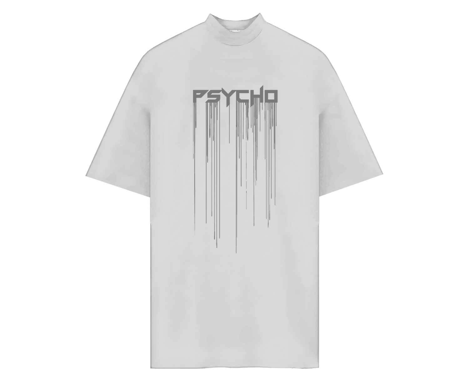 Tricou Drip Psycho Budapest Silver Broderie pe față albă