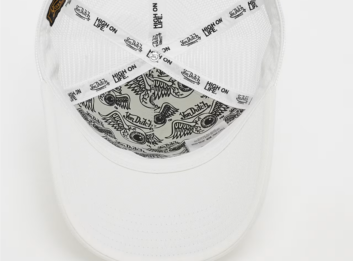Von Dutch Oval Patch White Trucker