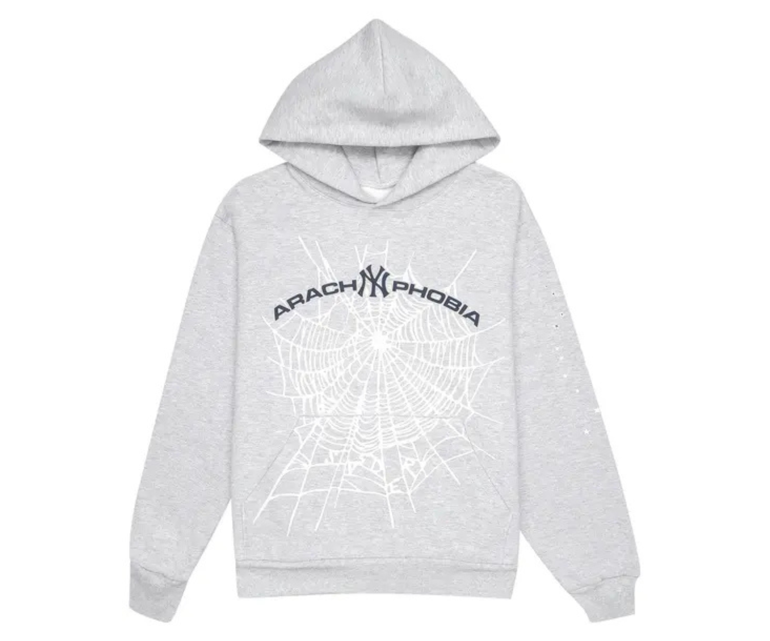Sp5der Arach NY Phobia Hoodie Ash Grey