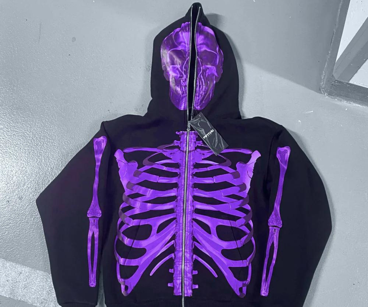 Psycho Budapest Fullzip Skeleton Hoodie 'Purple'