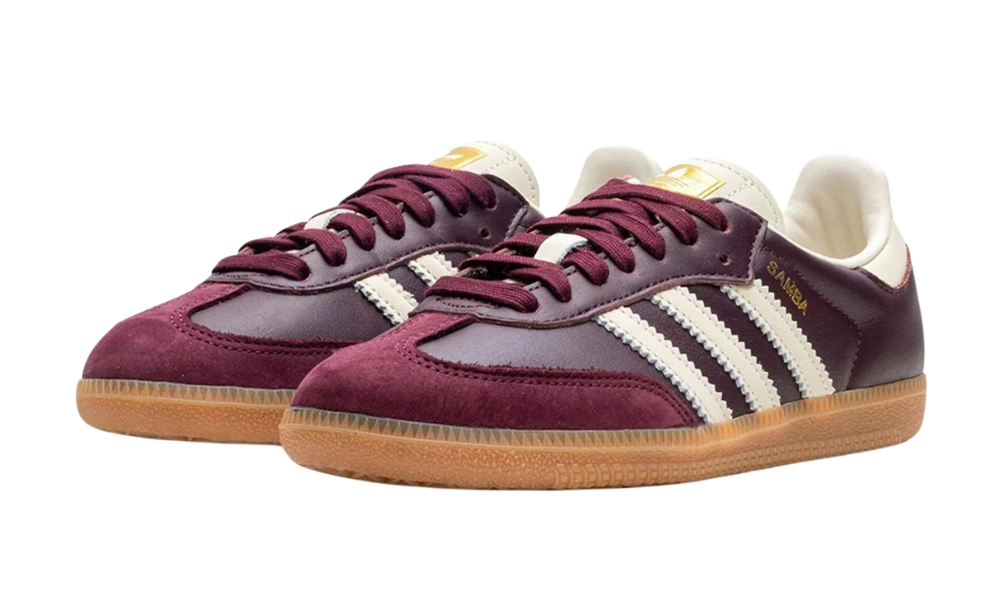 Adidas Samba OG Maroon Gold Metallic