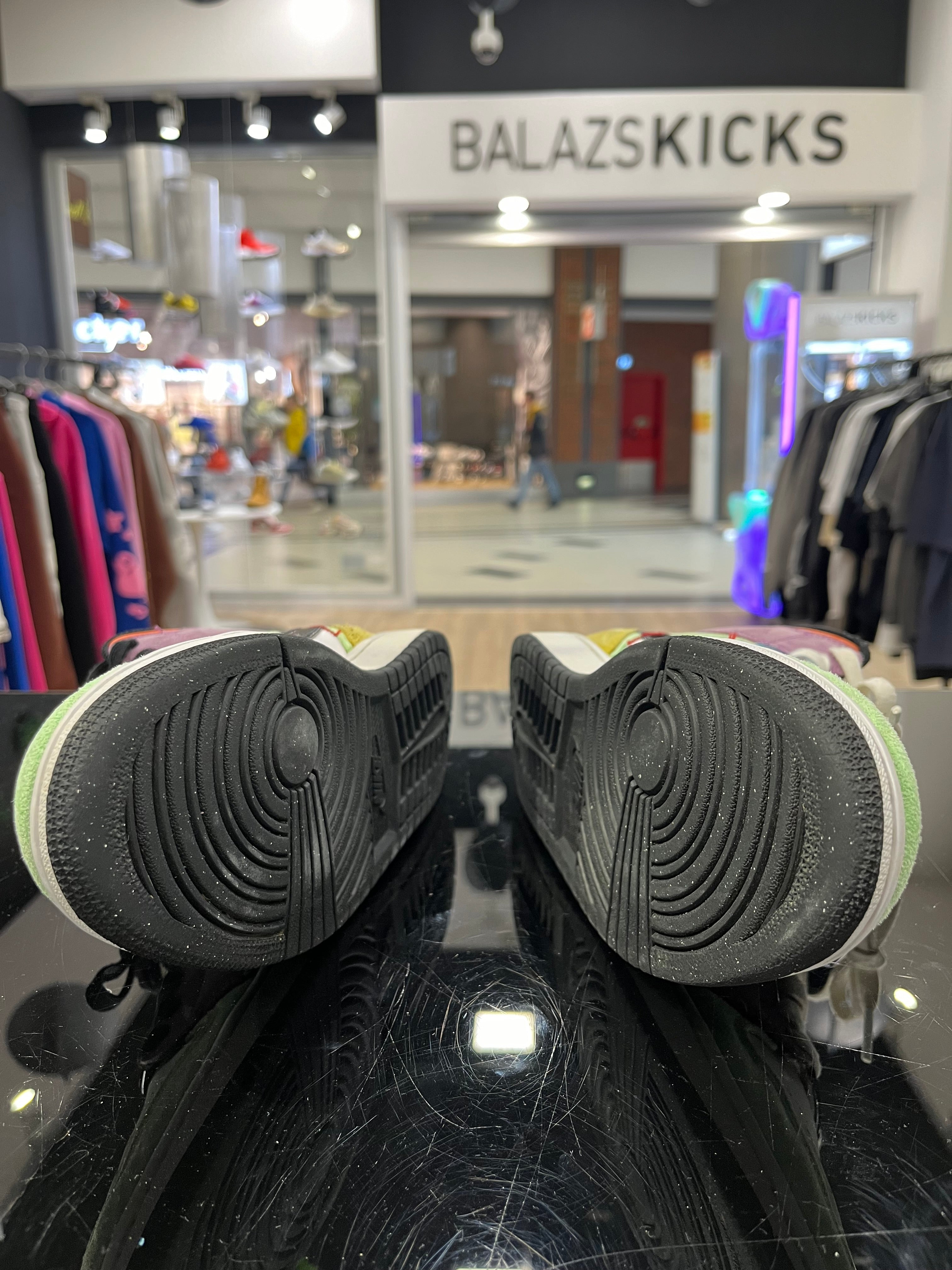 HASZNÁLT - Jordan 1 Mid Multi Green Yellow Purple Blue (38.5)