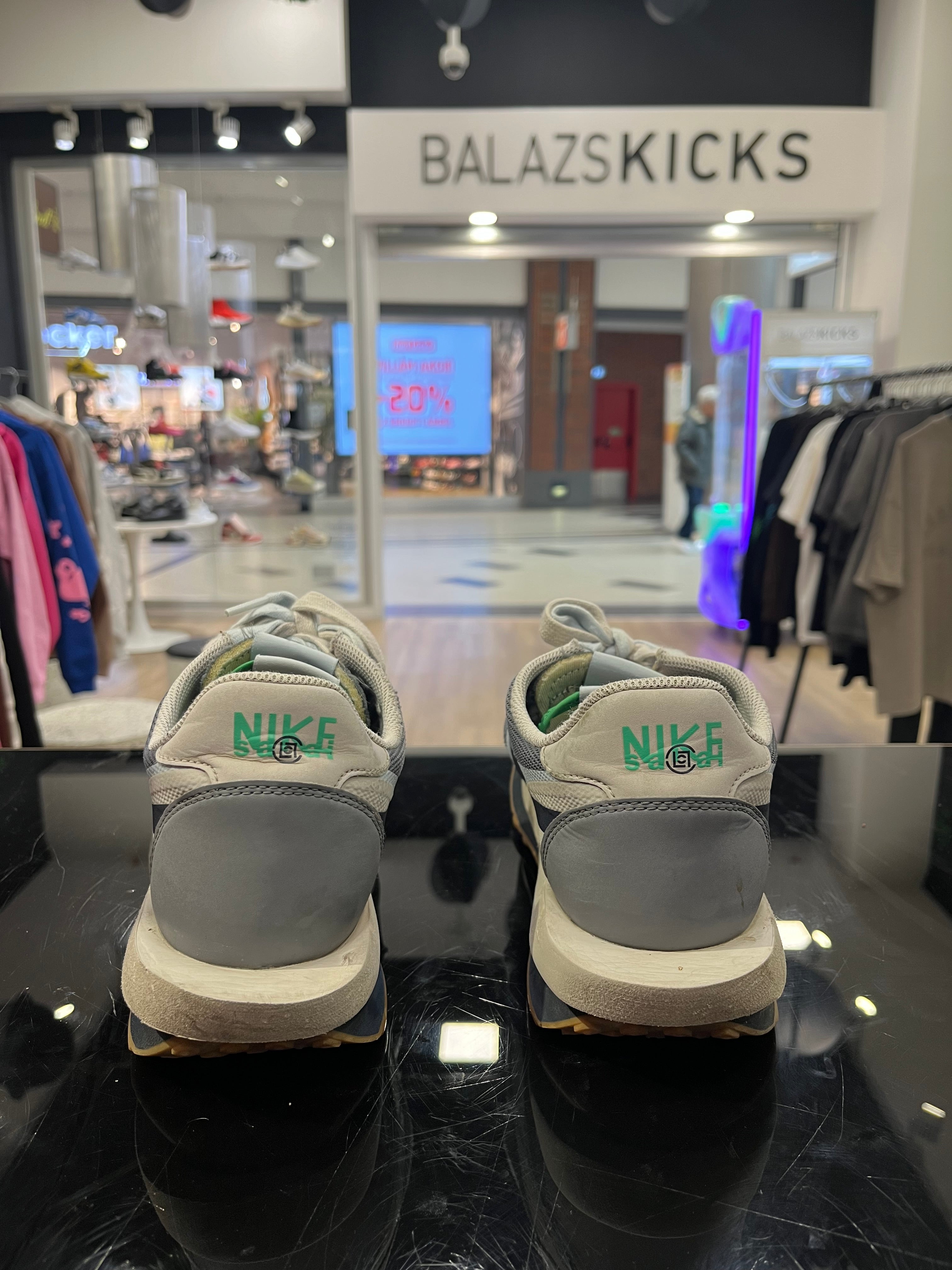USED - Nike Sacai LD Waffle Cool Grey
