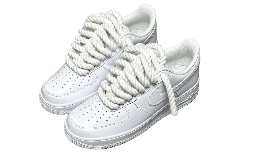 Nike Air Force 1 Chunky Rope Laces White