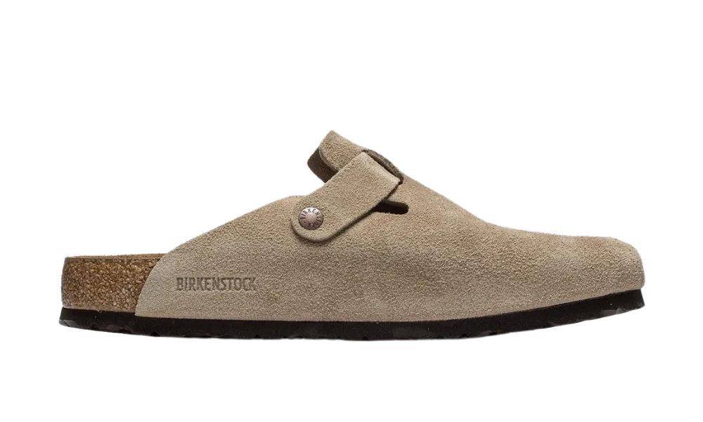 Birkenstock Boston Soft Footbed Suede Taupe