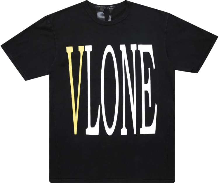 Vlone T-Shirt Black Yellow