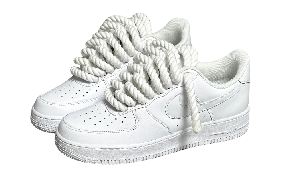 Nike Air Force 1 Chunky Rope Laces White