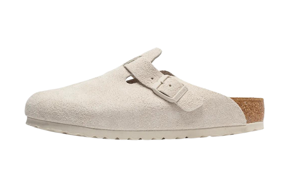 Birkenstock Boston Suede Antique White
