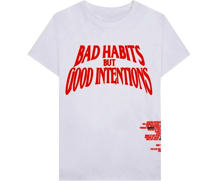 Vlone TW Bad Habits Tee White