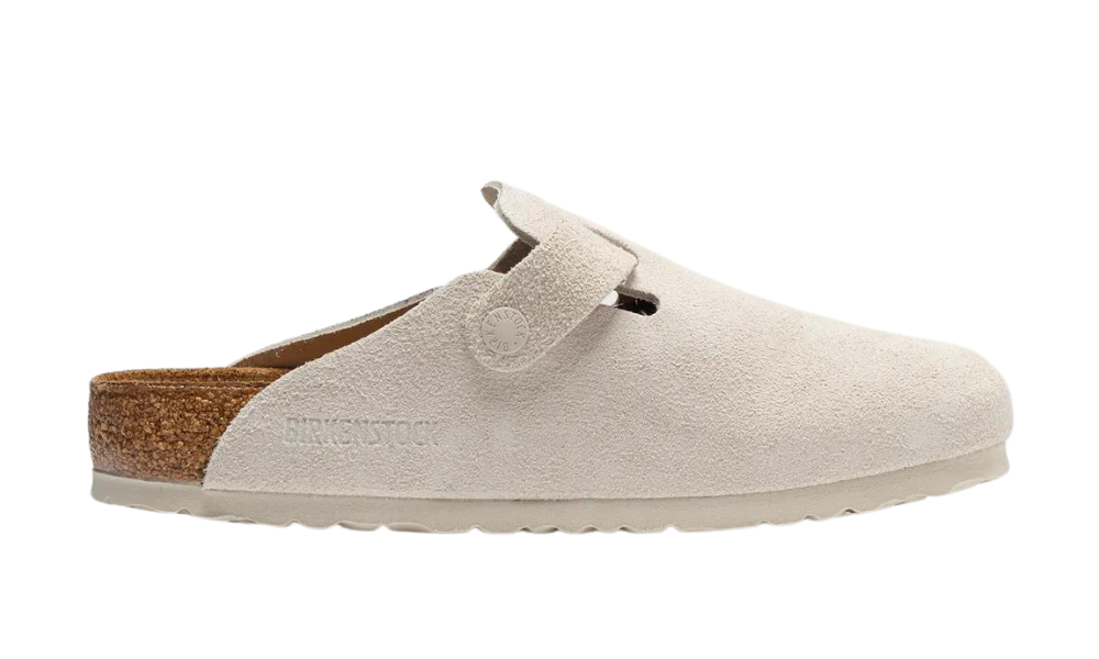 Birkenstock Boston Suede Antique White
