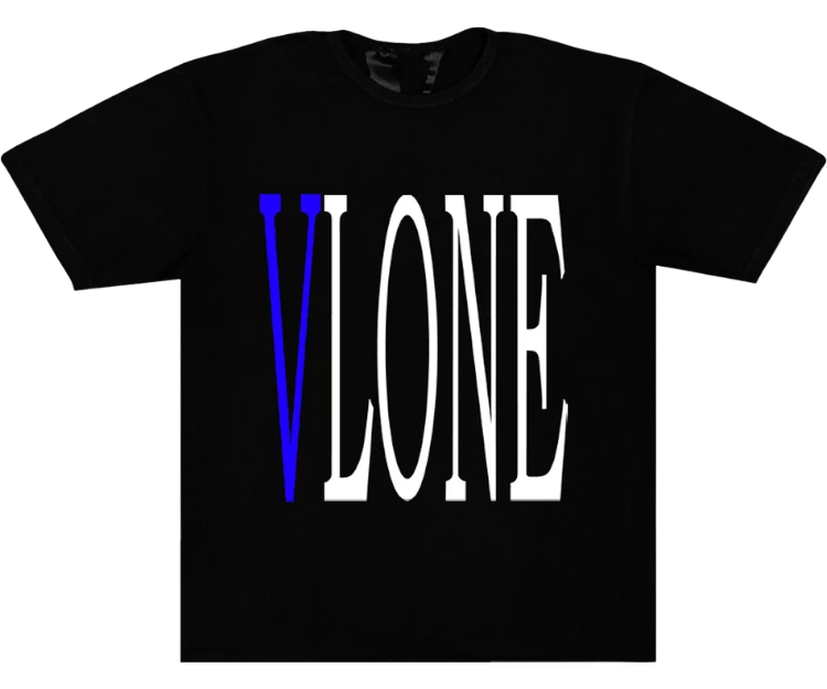 Vlone T-Shirt Black Blue