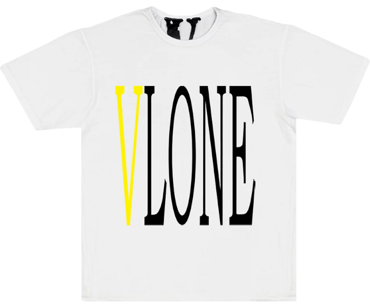 Vlone T-Shirt White Yellow