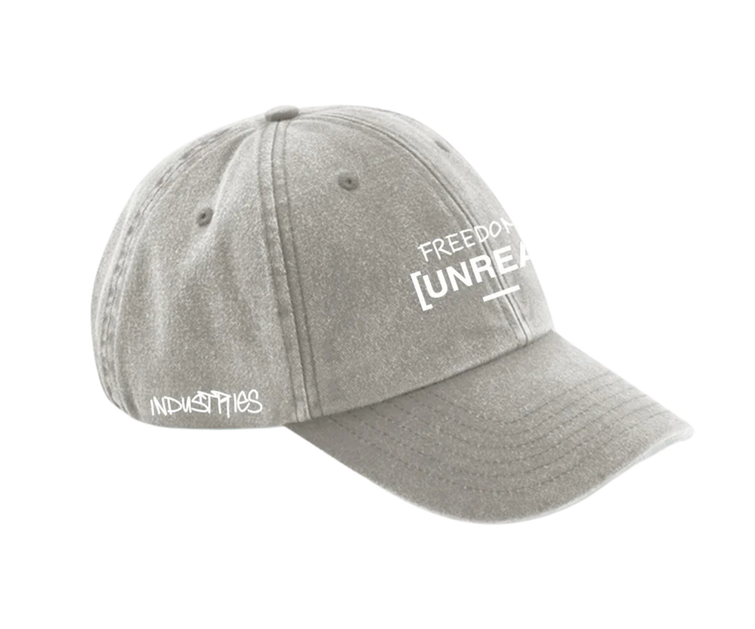 Şapcă de baseball UNREAL Freedom, gri spalat deschis