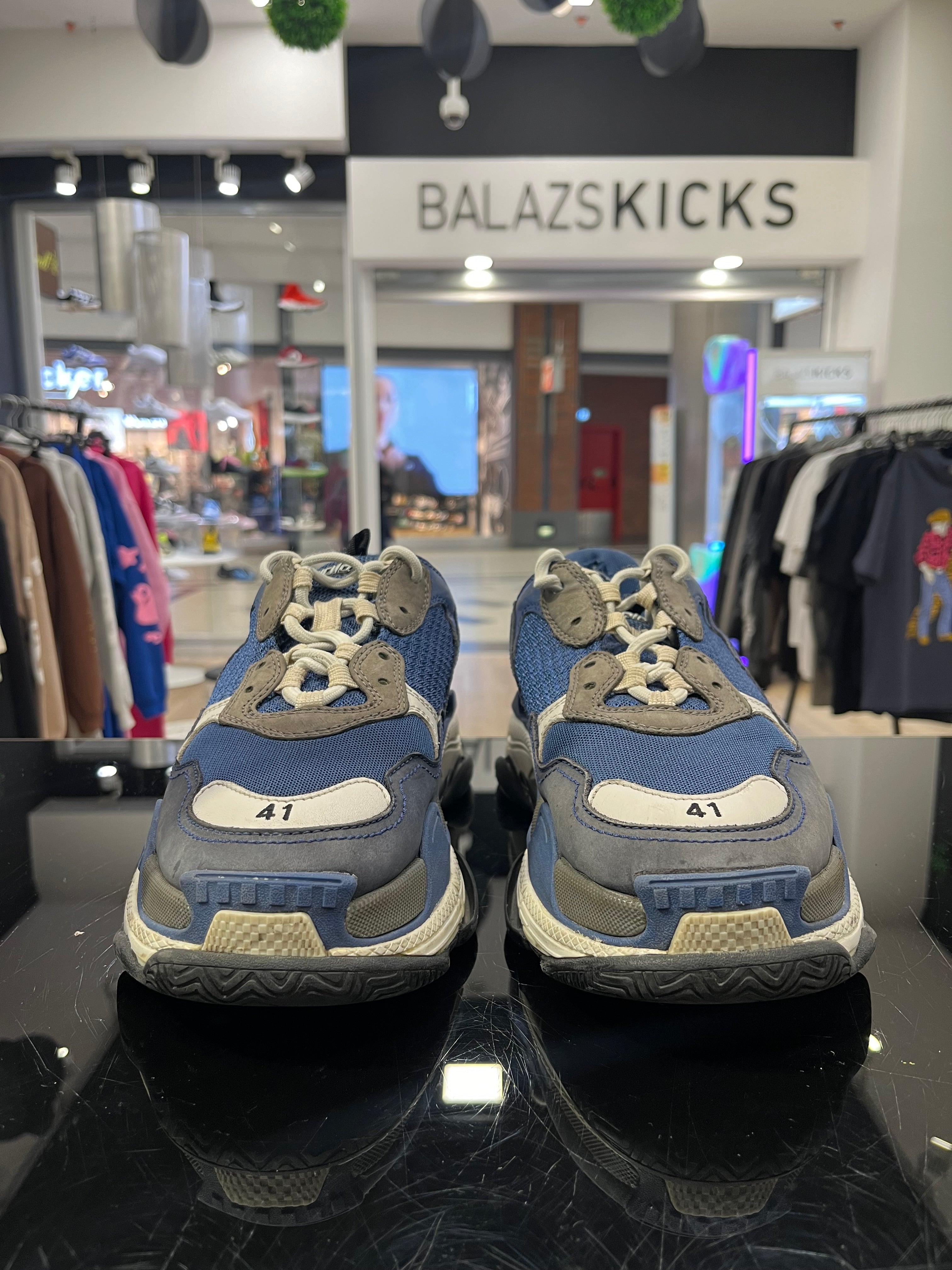 HASZNÁLT - Balenciaga Triple S Navy Blue (41)