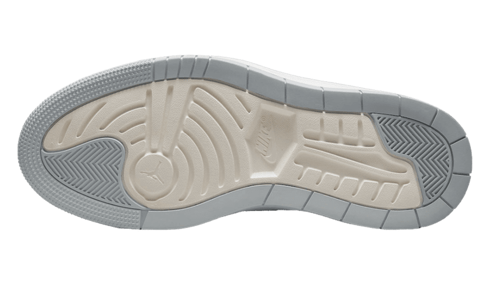 Air Jordan 1 Low Elevated Wolf Grey sole.