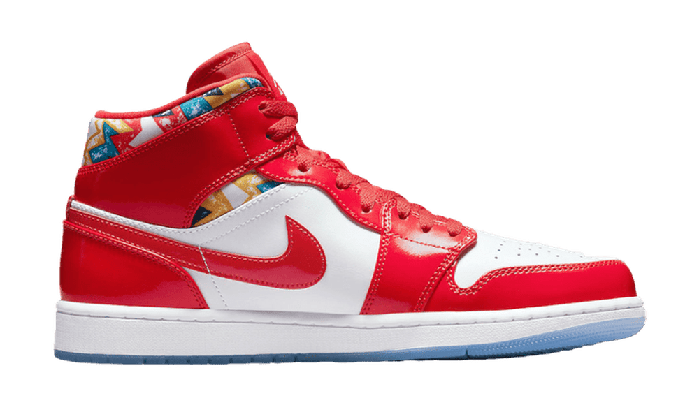 Air Jordan 1 Mid Barcelona Sweater Red Patent