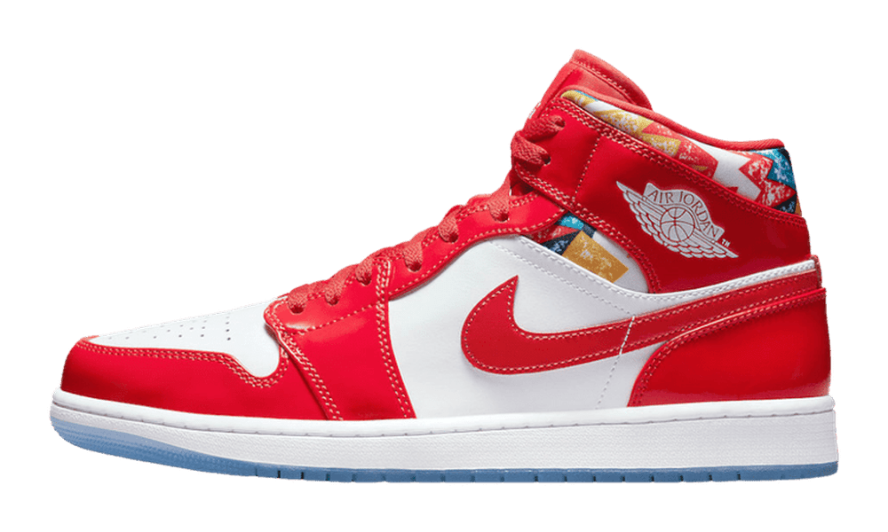 Air Jordan 1 Mid Barcelona Sweater Red Patent