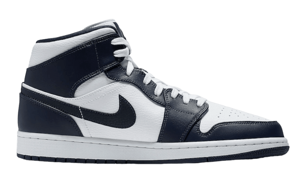 Air Jordan 1 Mid White Metallic Gold Obsidian