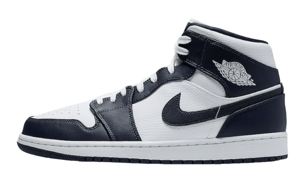 Air Jordan 1 Mid White Metallic Gold Obsidian