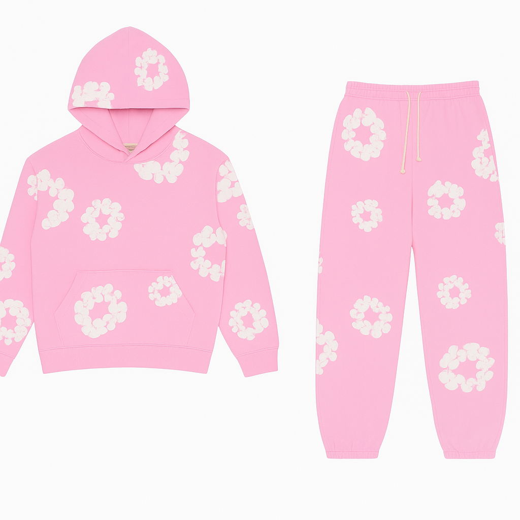 Denim Tears The Cotton Wreath Pink Set