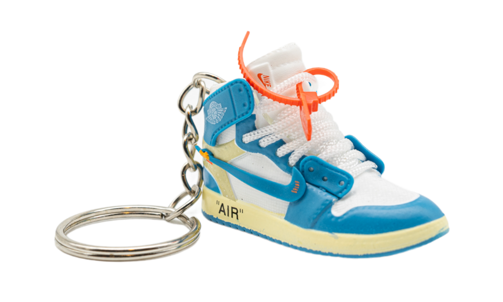 Kulcstartó - Air Jordan 1 Retro High Off-White University Blue