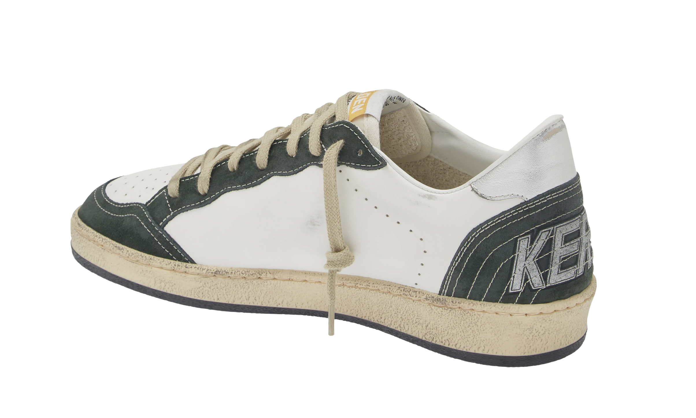 Golden Goose Ball Star White / Dark Green Details