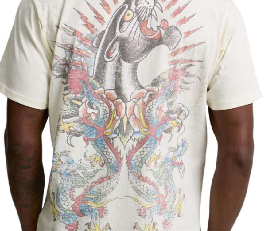 Ed Hardy Dragon Panther Regular Tee Vanilla Ice