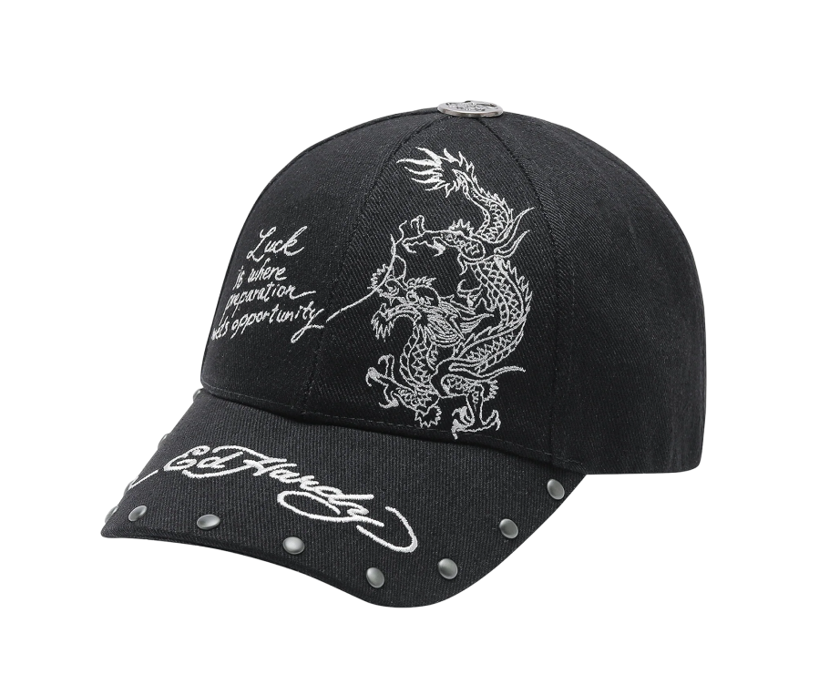 Ed Hardy Lucky Dragon 6 Panel Denim Cap