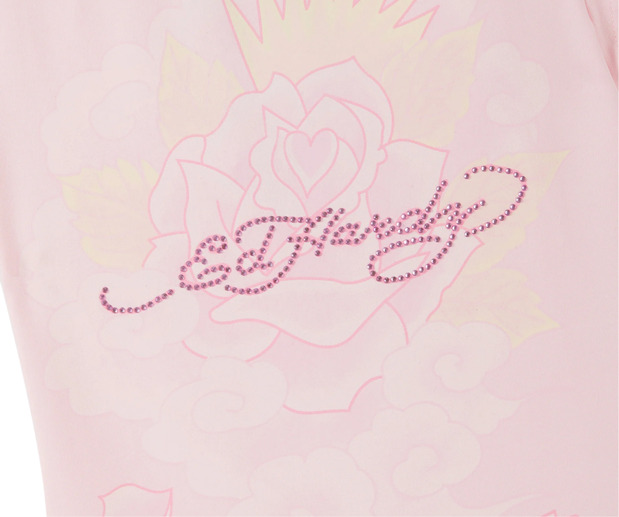 Ed Hardy Rainbow and Sunshine Tee Pink