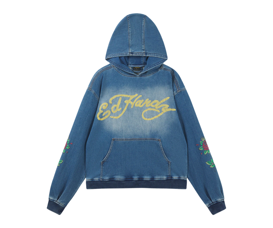 Ed Hardy Rise Of The Phoneix Denim Hoodie